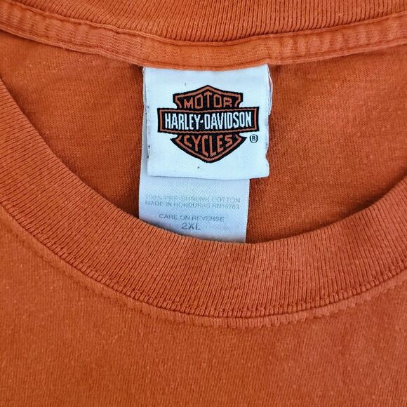 Harley-Davidson Vintage Jokers Wild T-Shirt Las Vegas Orange Size 2XL - Picture 7 of 8